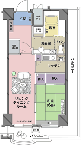 F1タイプ 間取り図