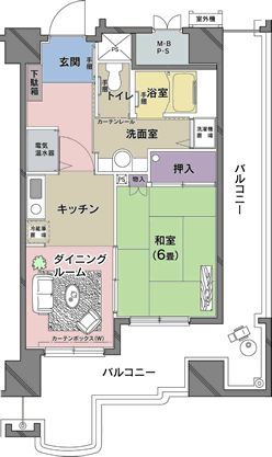 Hタイプ 間取り図